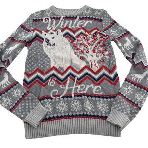 Game Of Thrones‎ Women's Wolf Sweater size Small Winter is Here